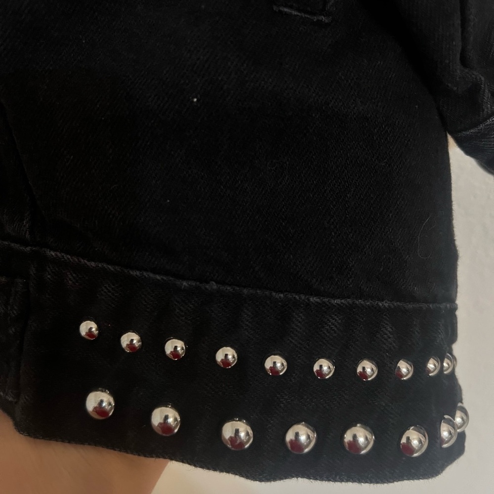 Gap Studded oversized icon Black
Denim Jacket new moto medium jean punk biker - Picture 13 of 14